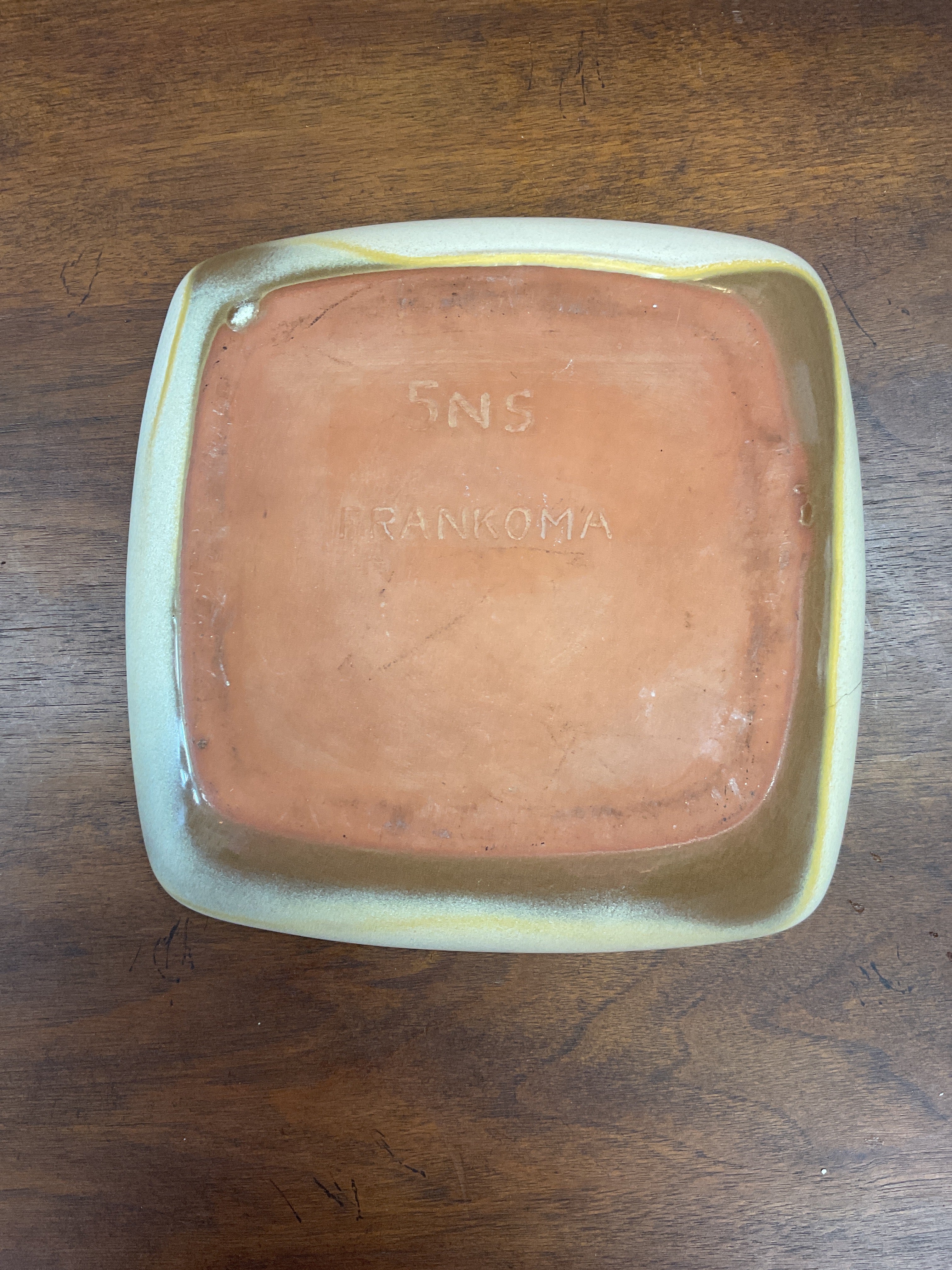 Frankoma 5NS Square Plate (Small Hairline Crack)