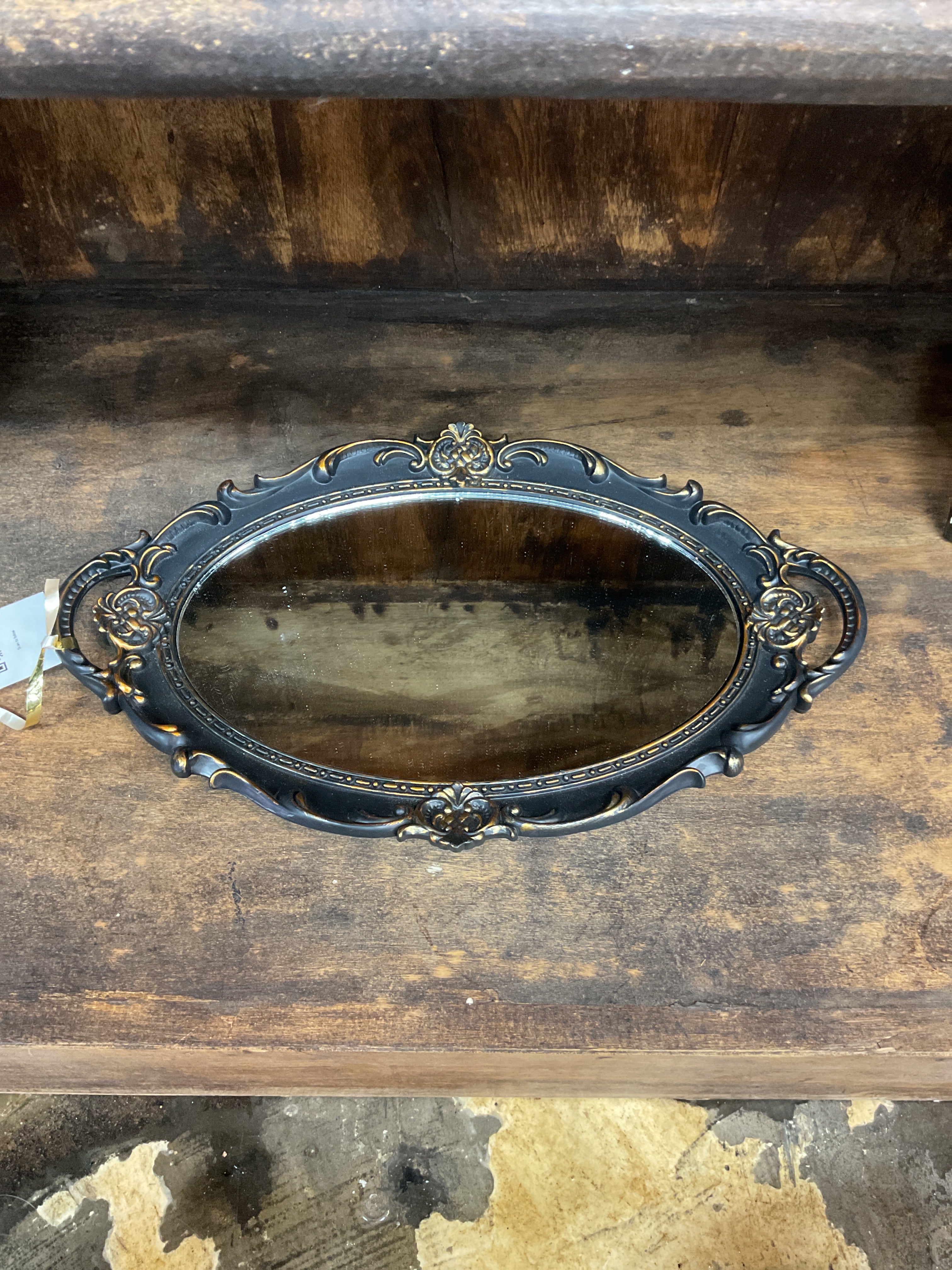 Black and Gold Ornate Tray