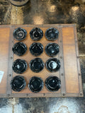 Black Saucers Set of 12