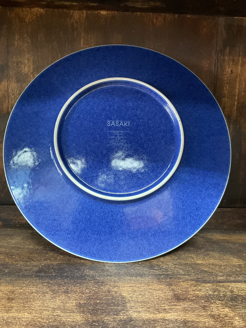 Sasaki Colorstone Sapphire Dinner Plate 10.75" Massimo Vignelli Japan Blue