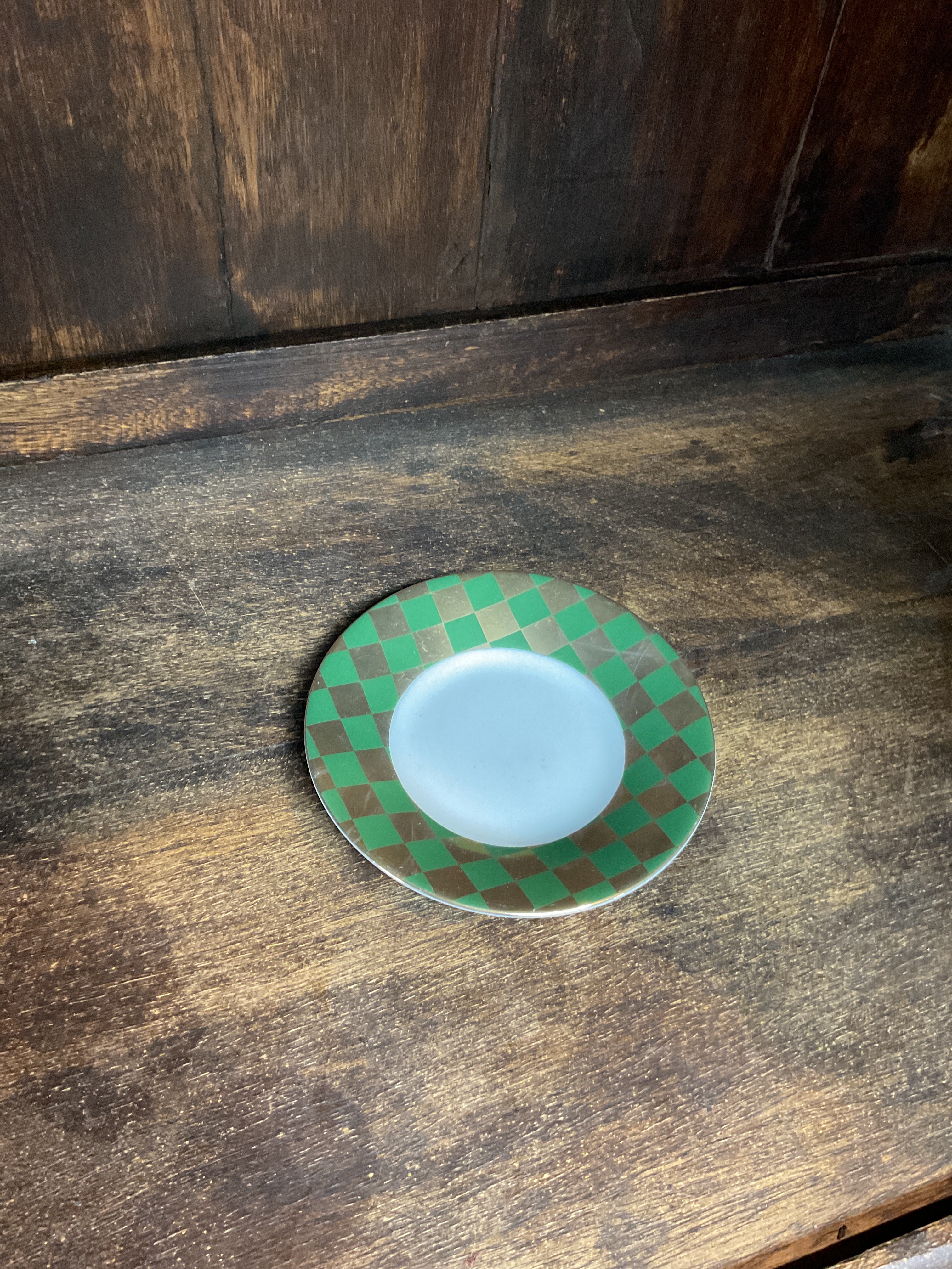 Vintage Checkered Neiman Marcus Tea Saucer