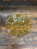 1950s Federal Glass Amber Ruffled Bowl