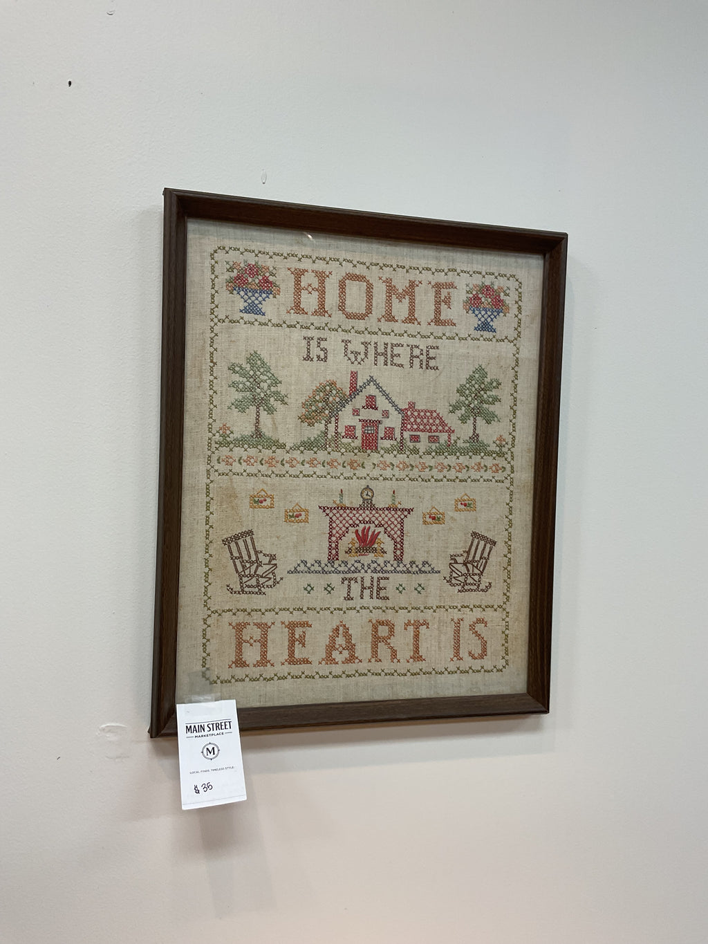 Vintage Framed Cross Stitch