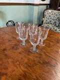 Gorham Crystal Gentry Iced Tea Glasses Set of 5 Clear Stemware French Crystal Goblets Set of 5