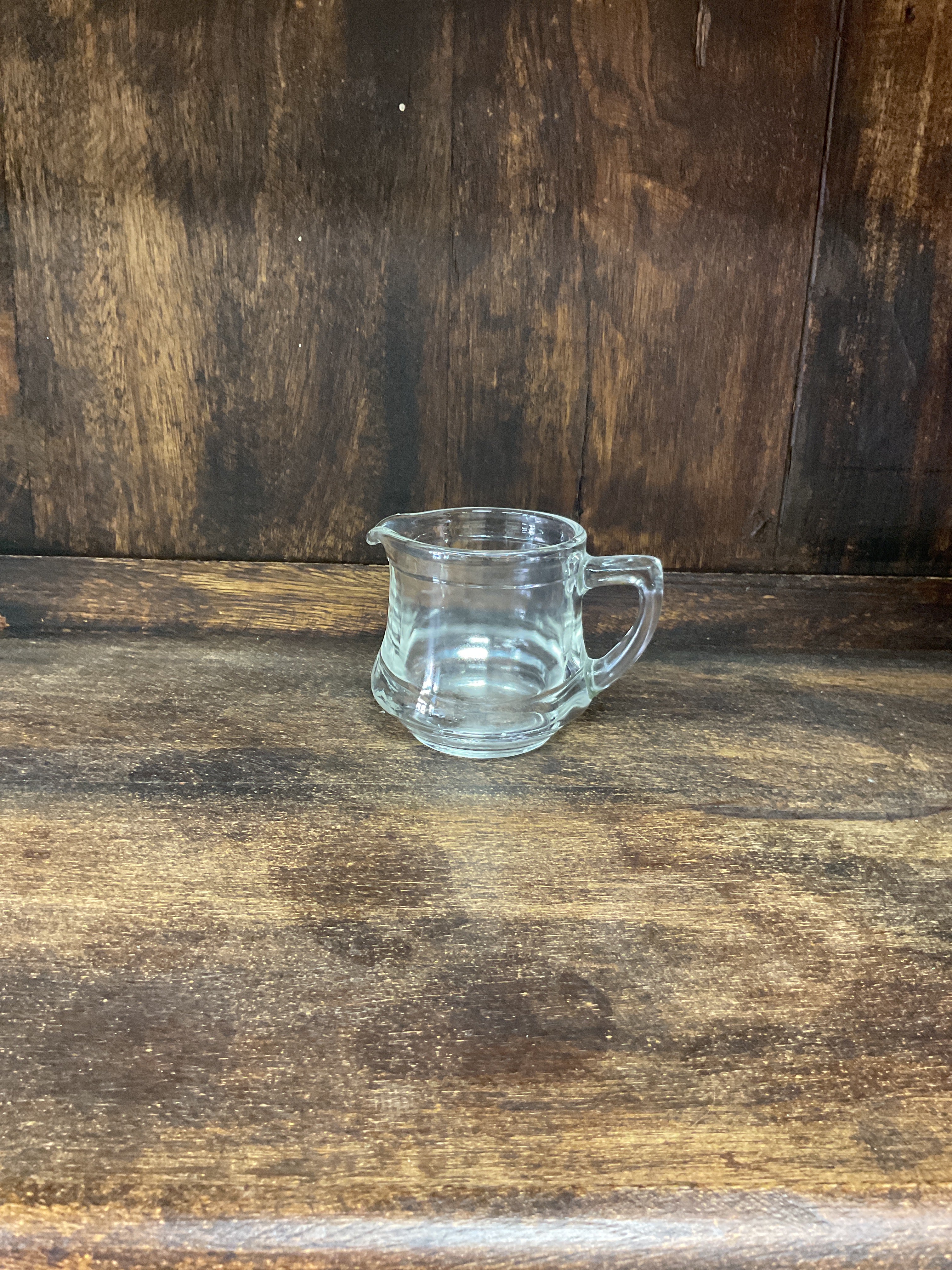 Vintage Kellogg's Correct Cereal Creamer Clear Glass Advertising Pitcher 3"