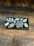 Black & White Floral Pattern Keepsake Box