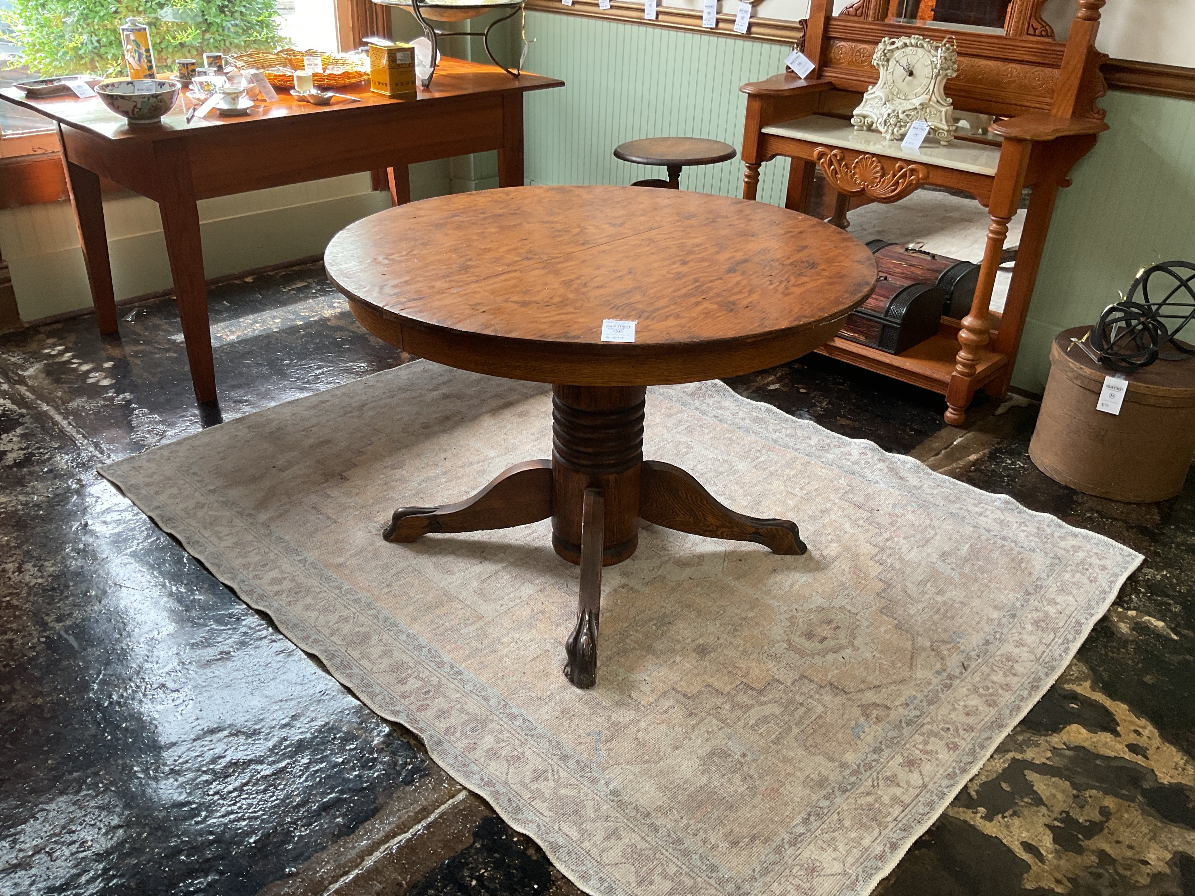 Oak Pedestal Table