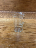 Lightweight Thin Handle, Flared Clear Glass Cup