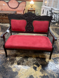 Red Parlor Settee