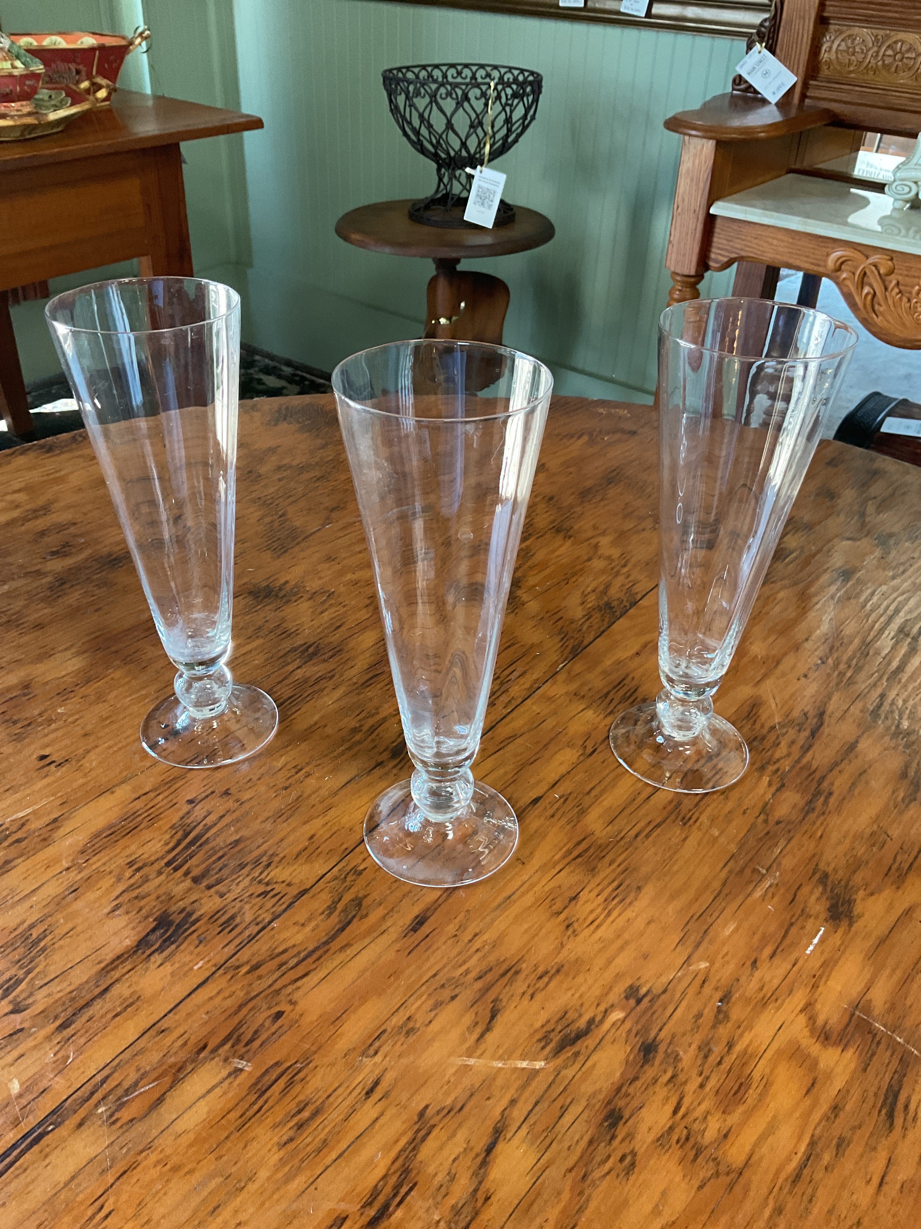Pilsner Beer Tapered Glasses Set of 3