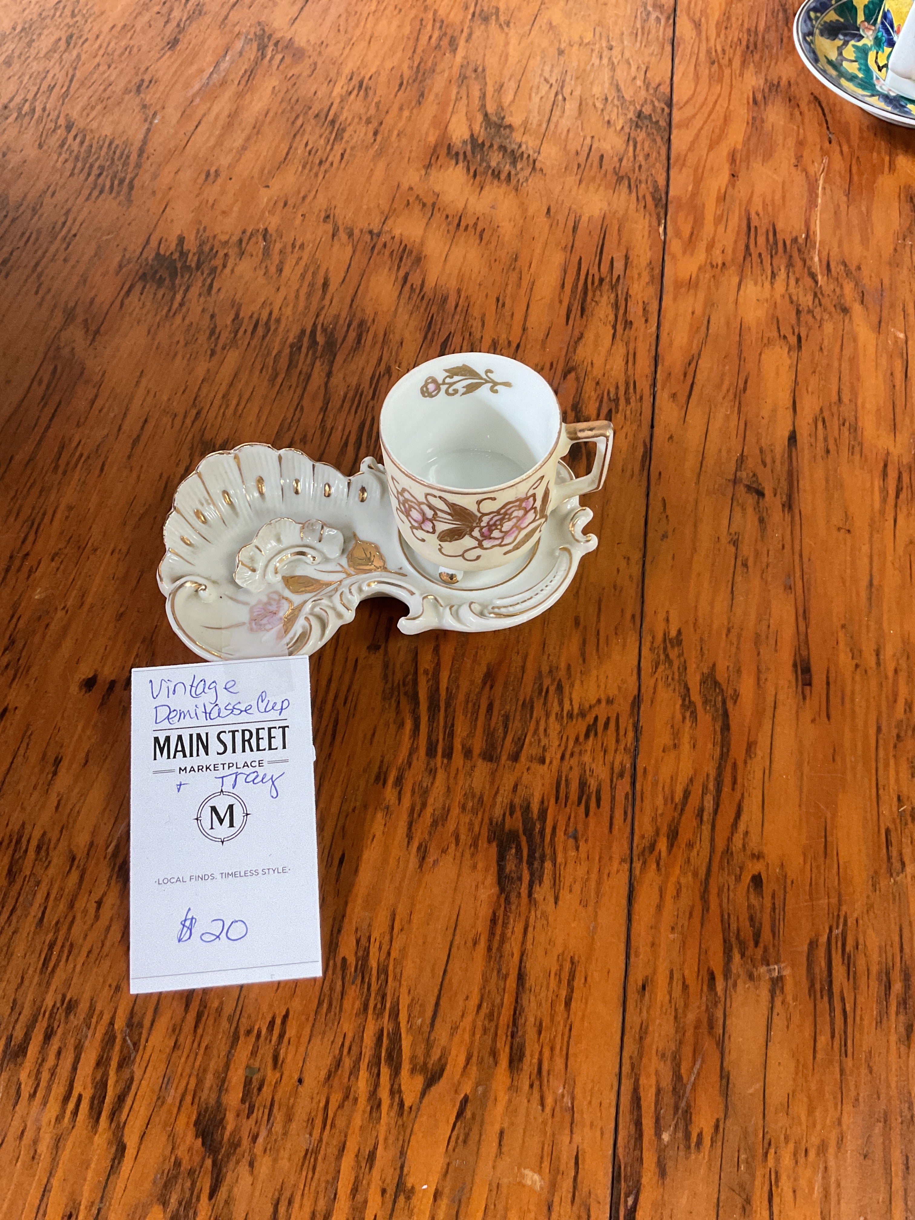 Vintage Demitasse Cup & Tray