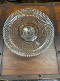 Vintage Indiana Glass Diamond Point Cake Stand