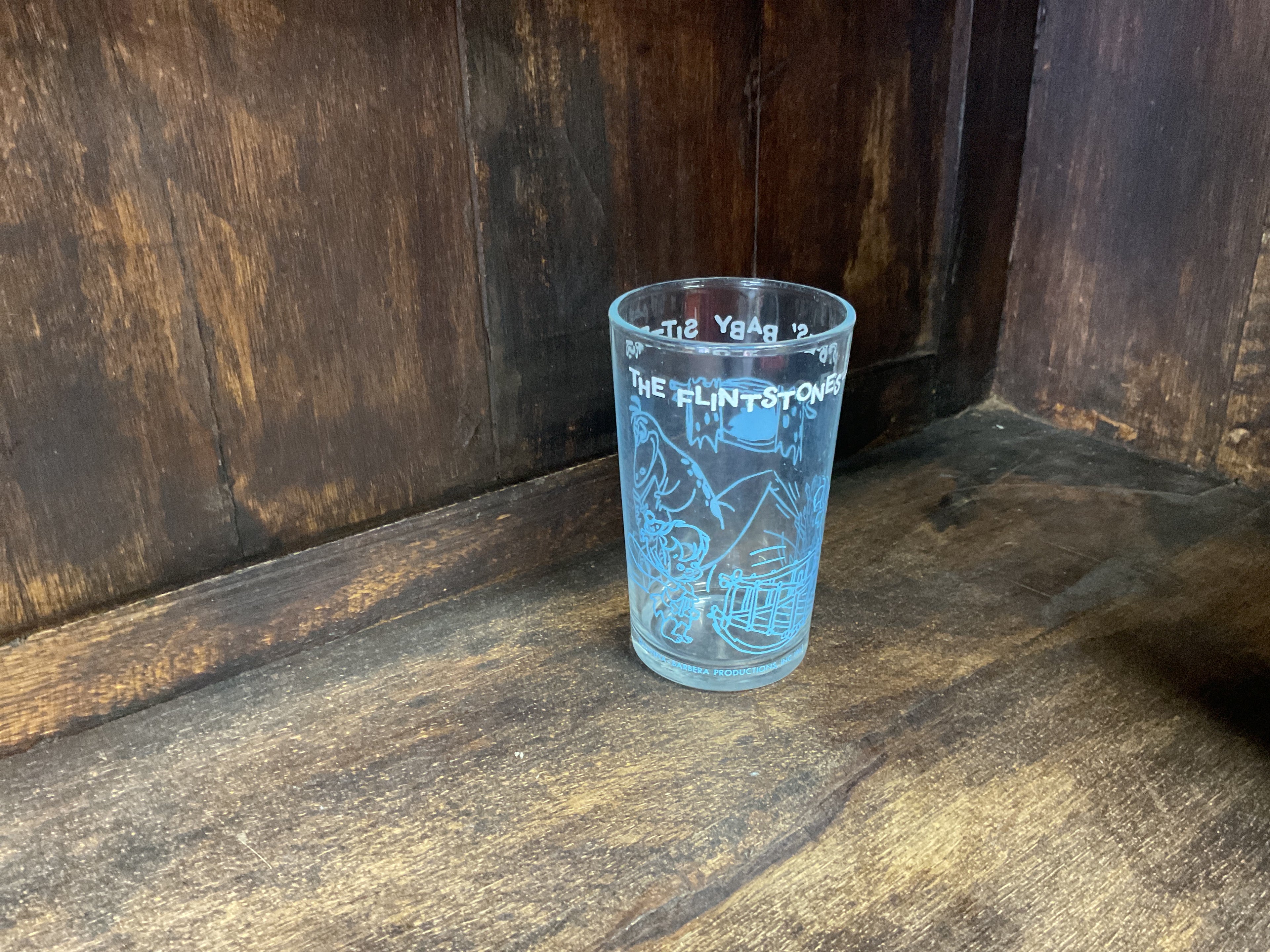 Vintage 1964 Flintstones Drinking Glass