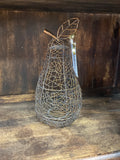 Decorative Wire Pear Sculpture