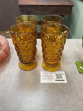 Fostoria Colony Whitehall Harvest Gold Glasses Set of 4
