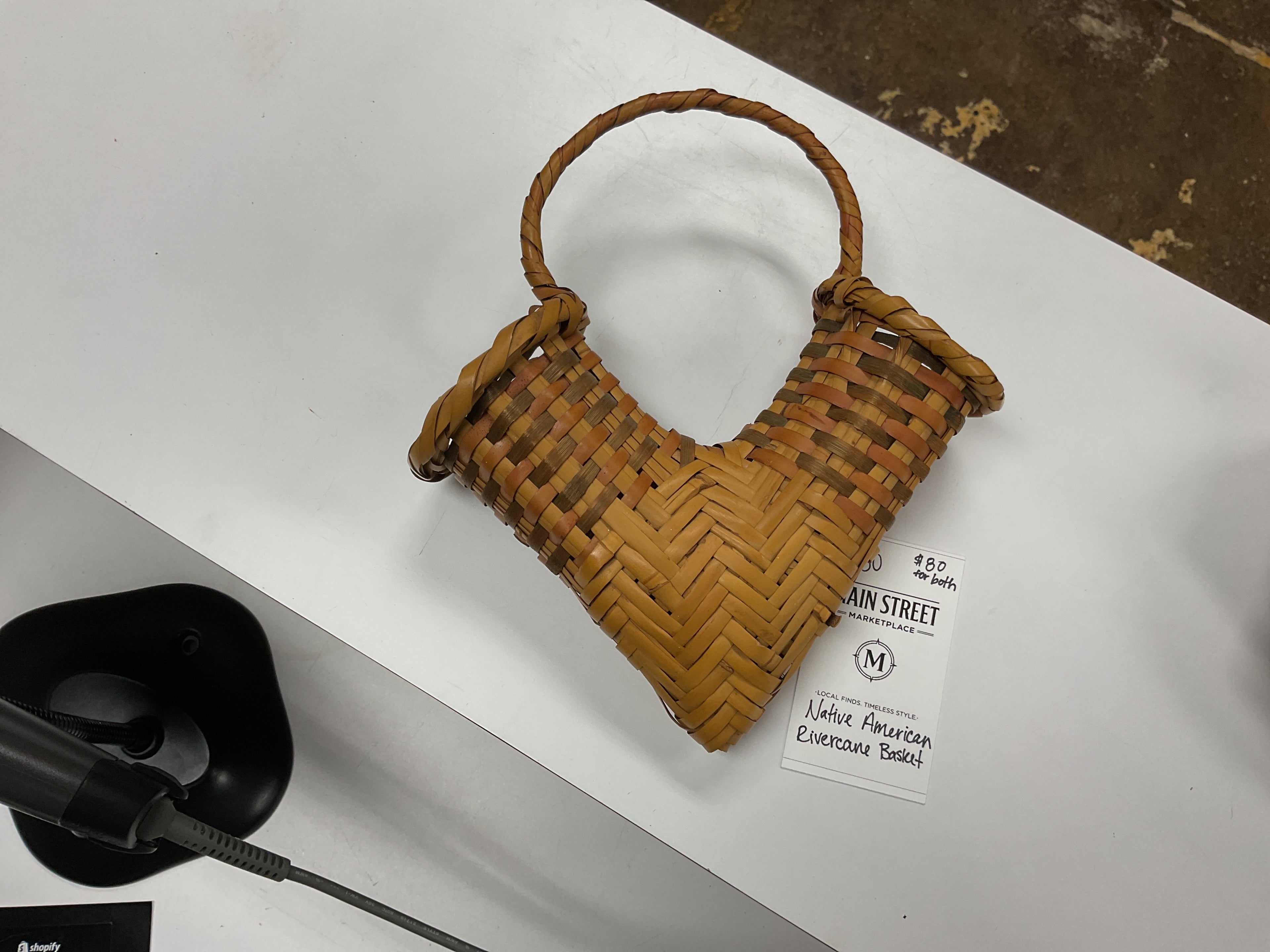 Native American Rivercane Woven Basket