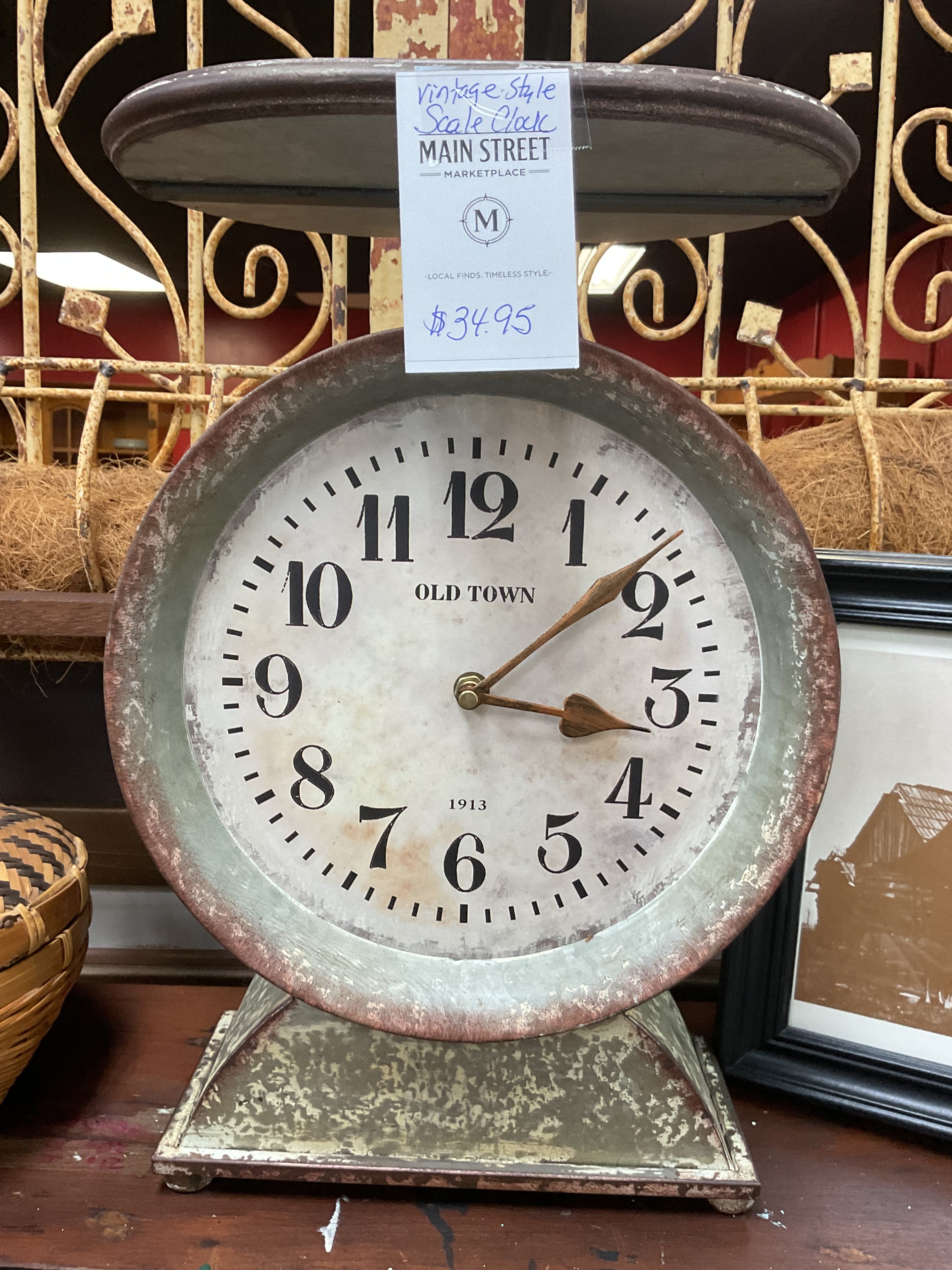 Vintage Style Scale Clock