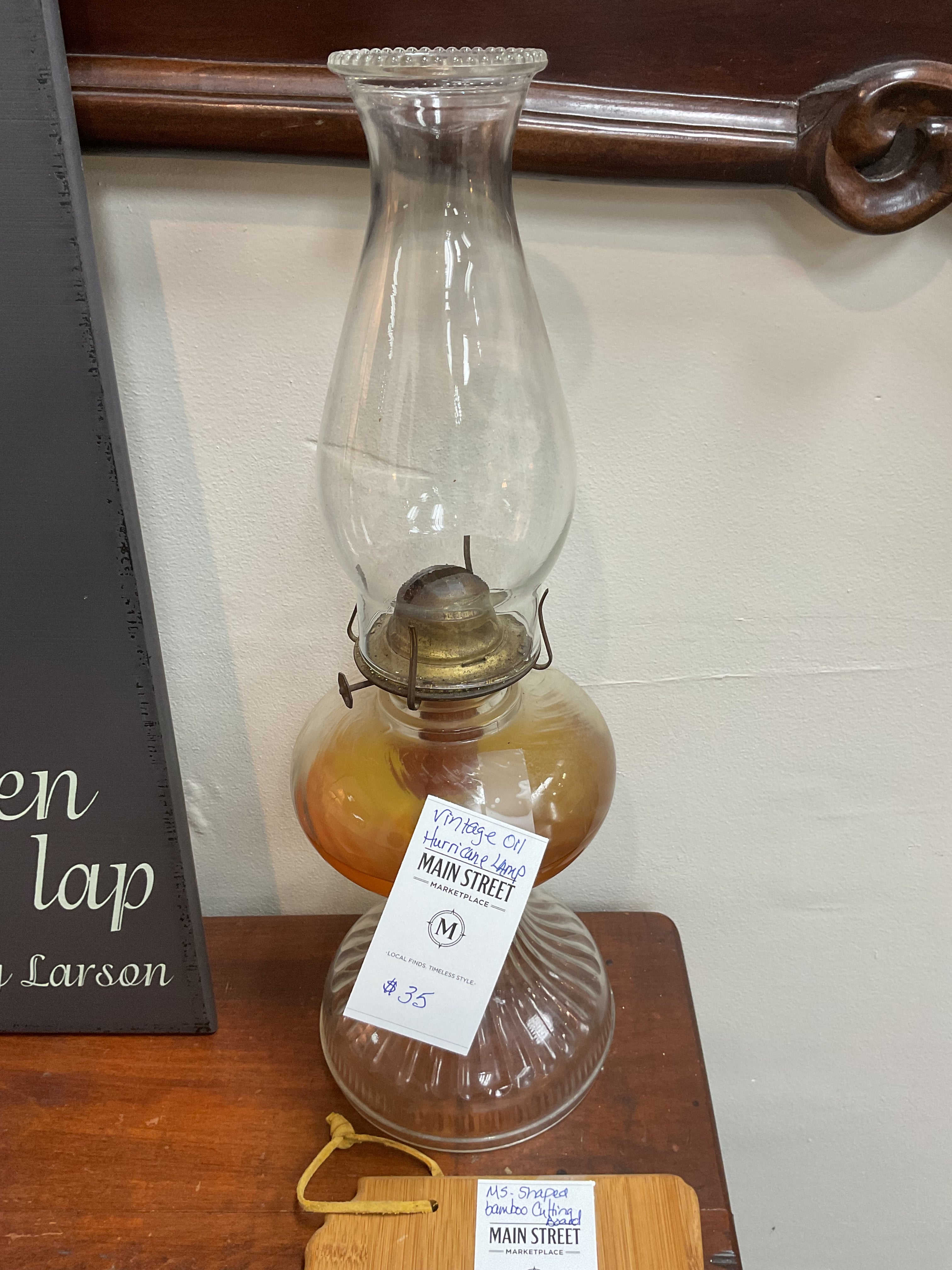 Vintage Oil Hurricane Lamp