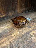 Amber Glass Bowl with lid