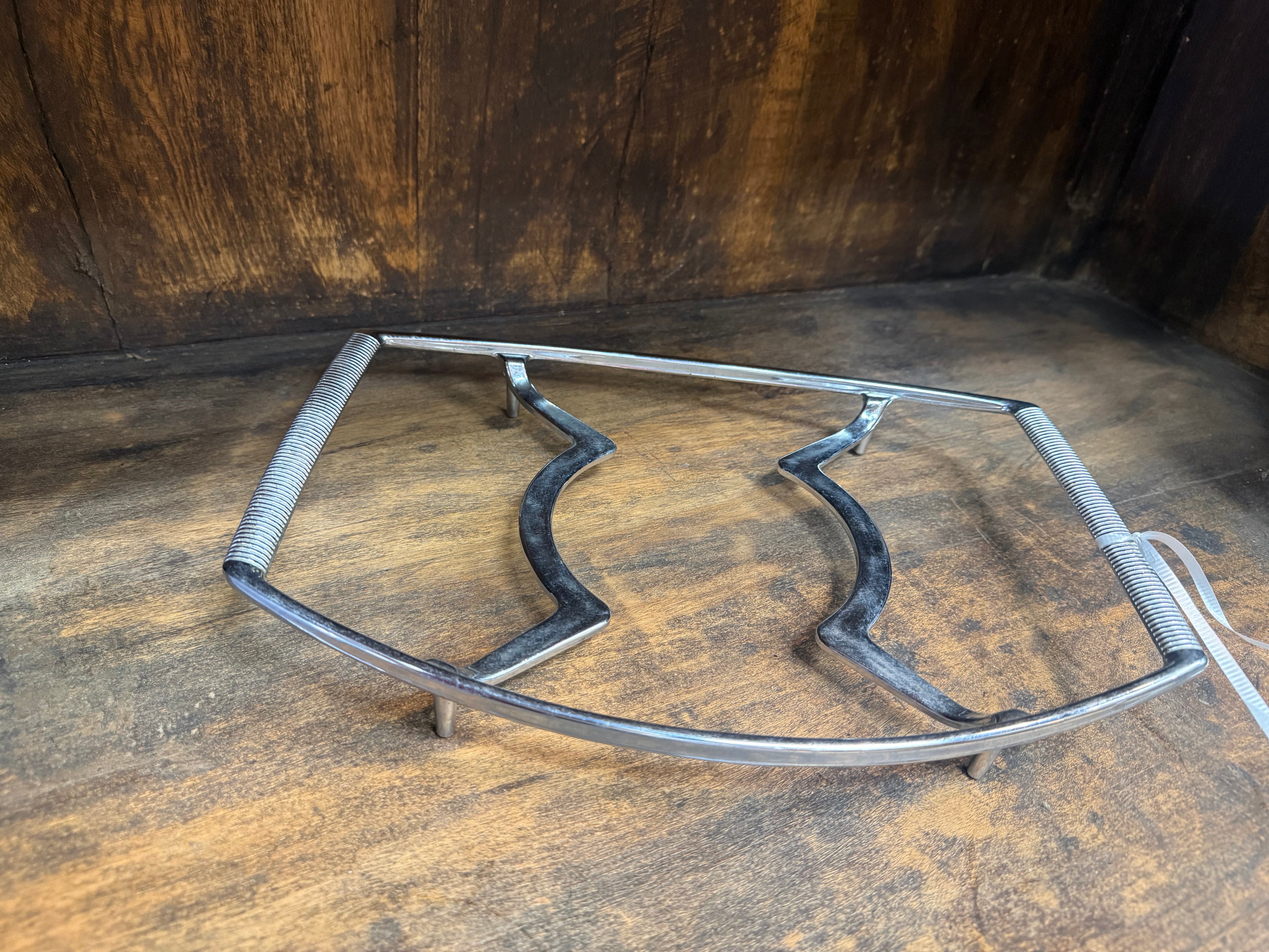 Vintage Corning Ware P-10-M-1 Chrome Serving Cradle Trivet for P-10-B Skillet