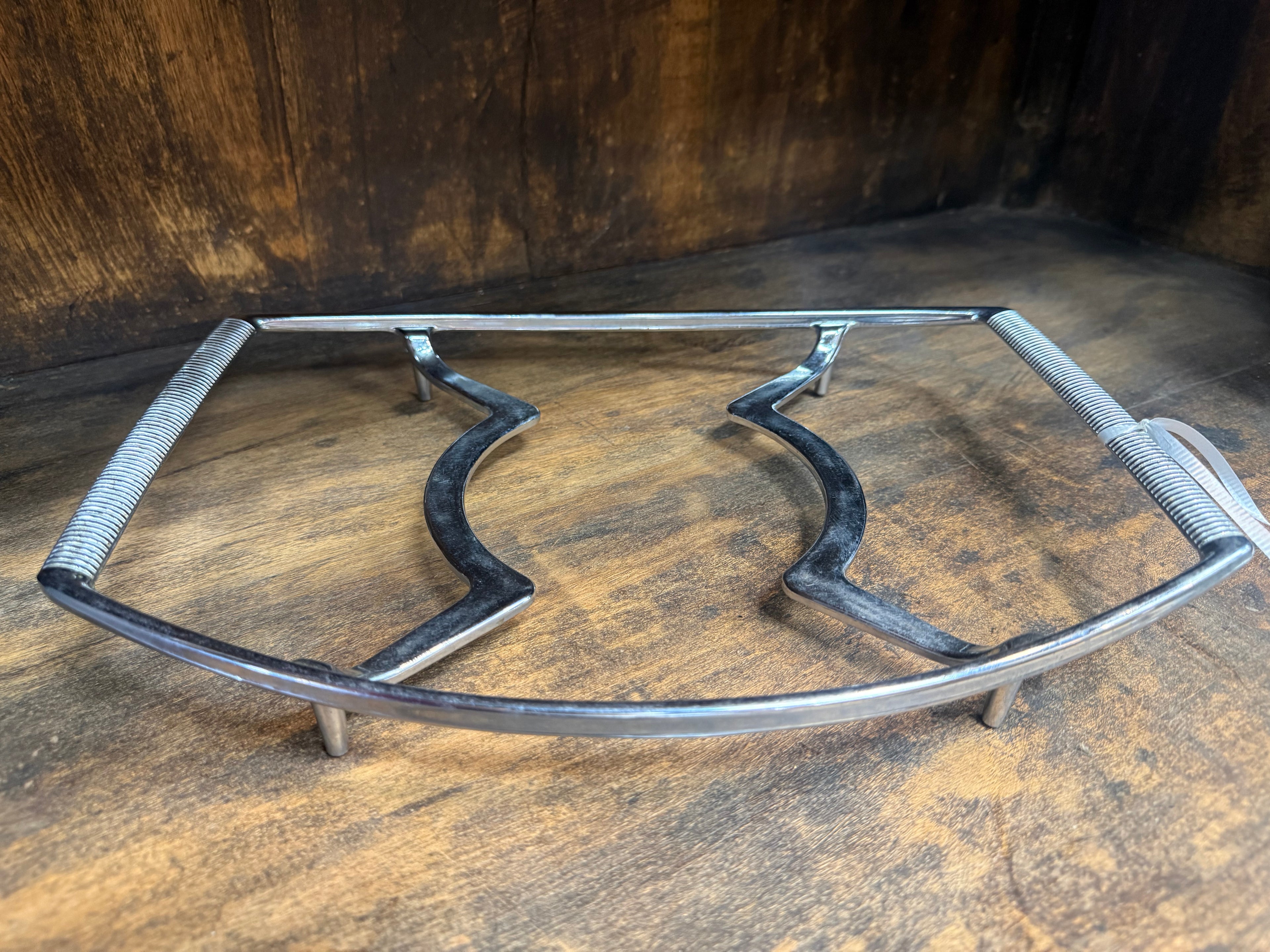 Vintage Corning Ware P-10-M-1 Chrome Serving Cradle Trivet for P-10-B Skillet
