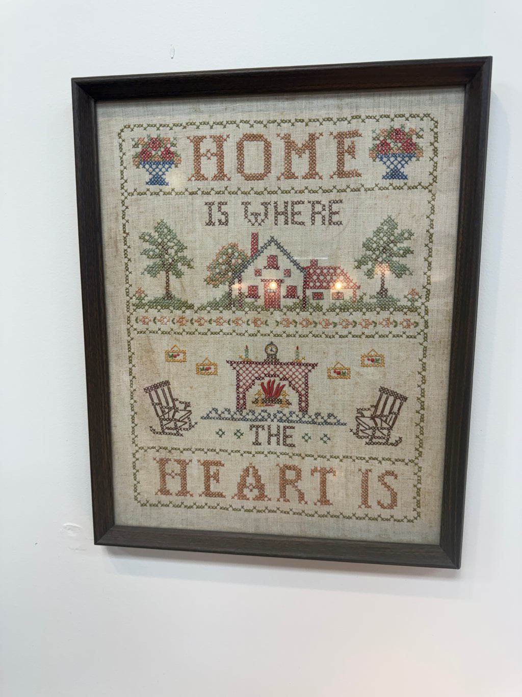 Vintage Framed Cross Stitch