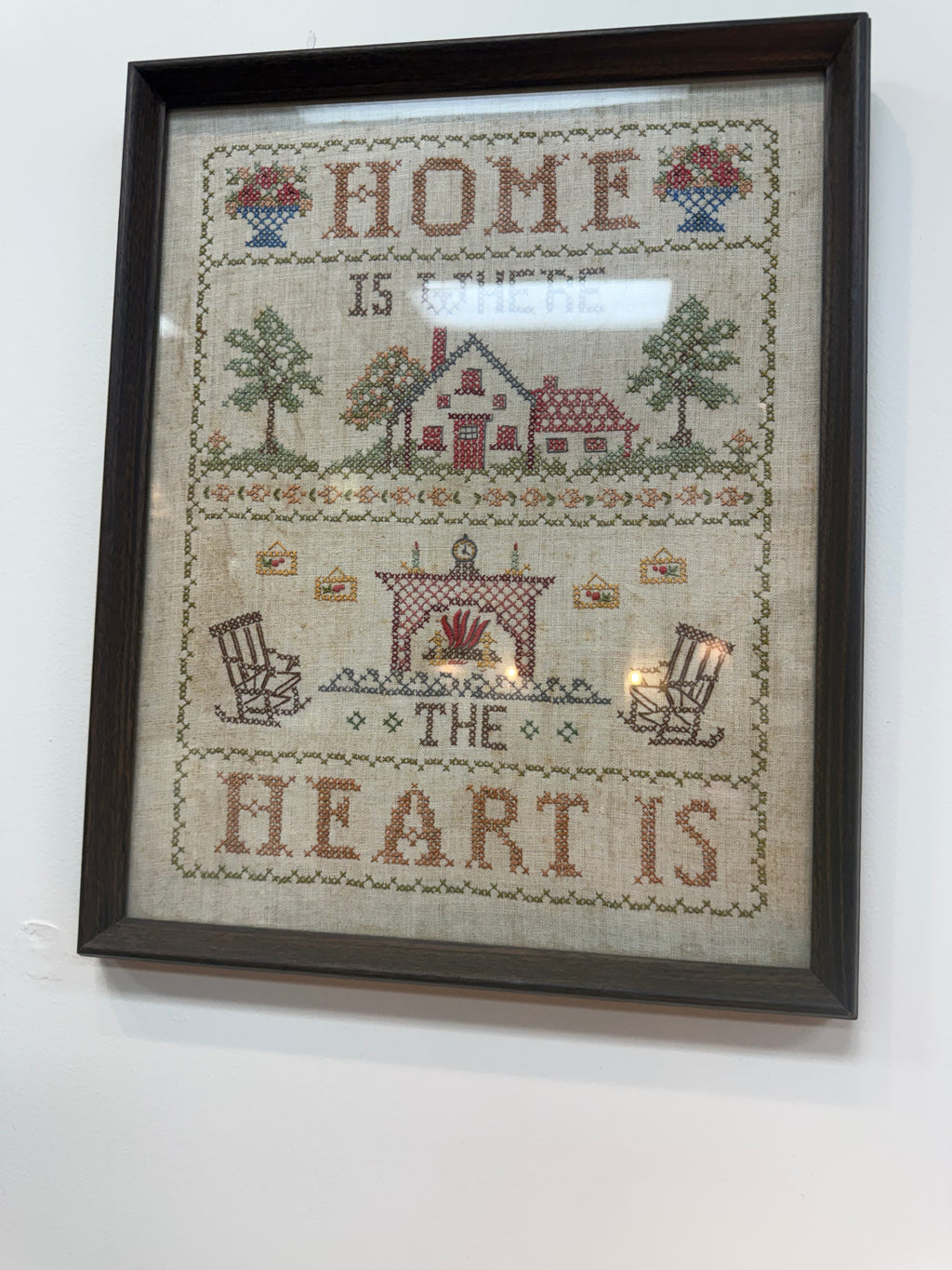 Vintage Framed Cross Stitch