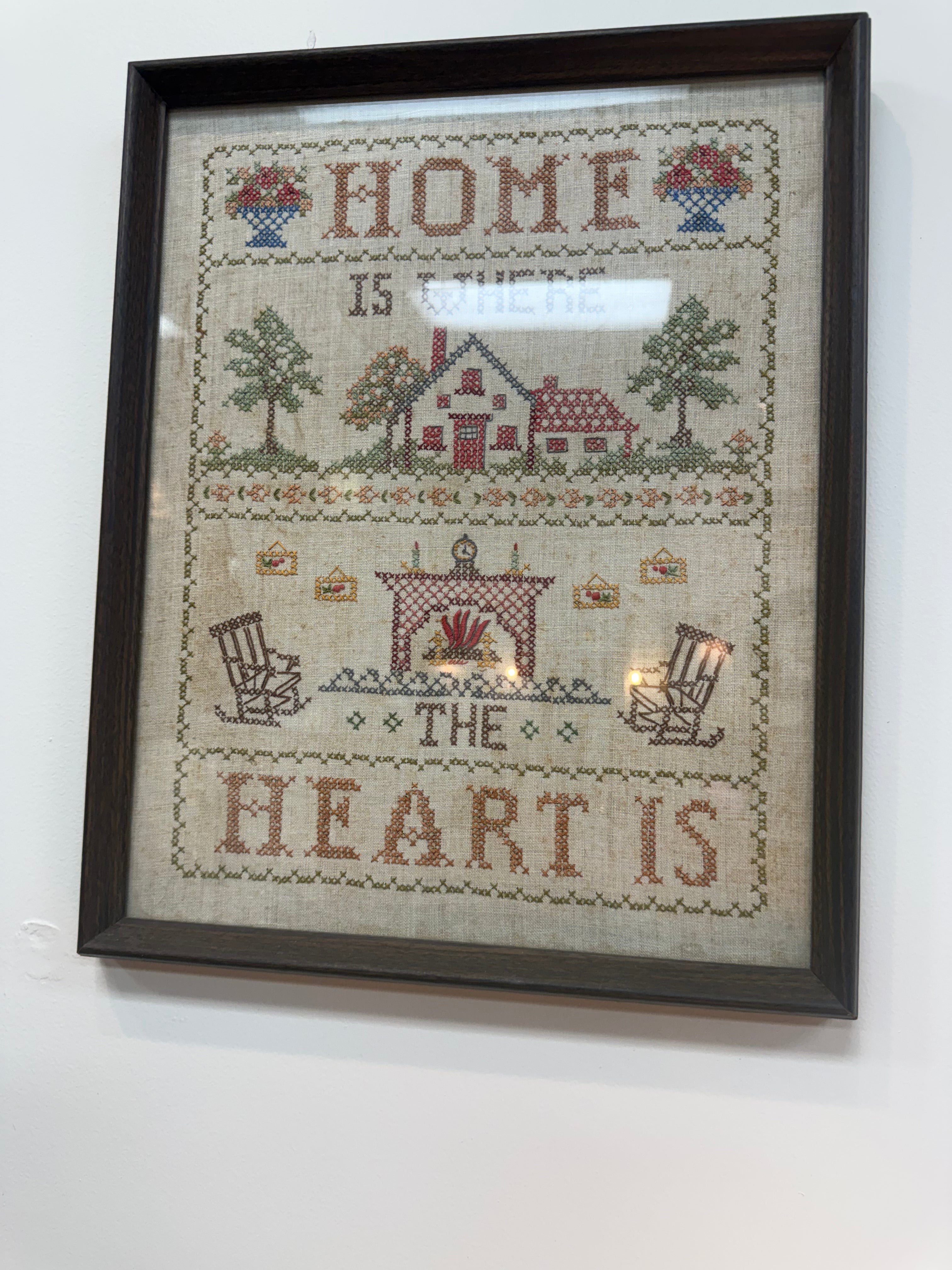 Vintage Framed Cross Stitch