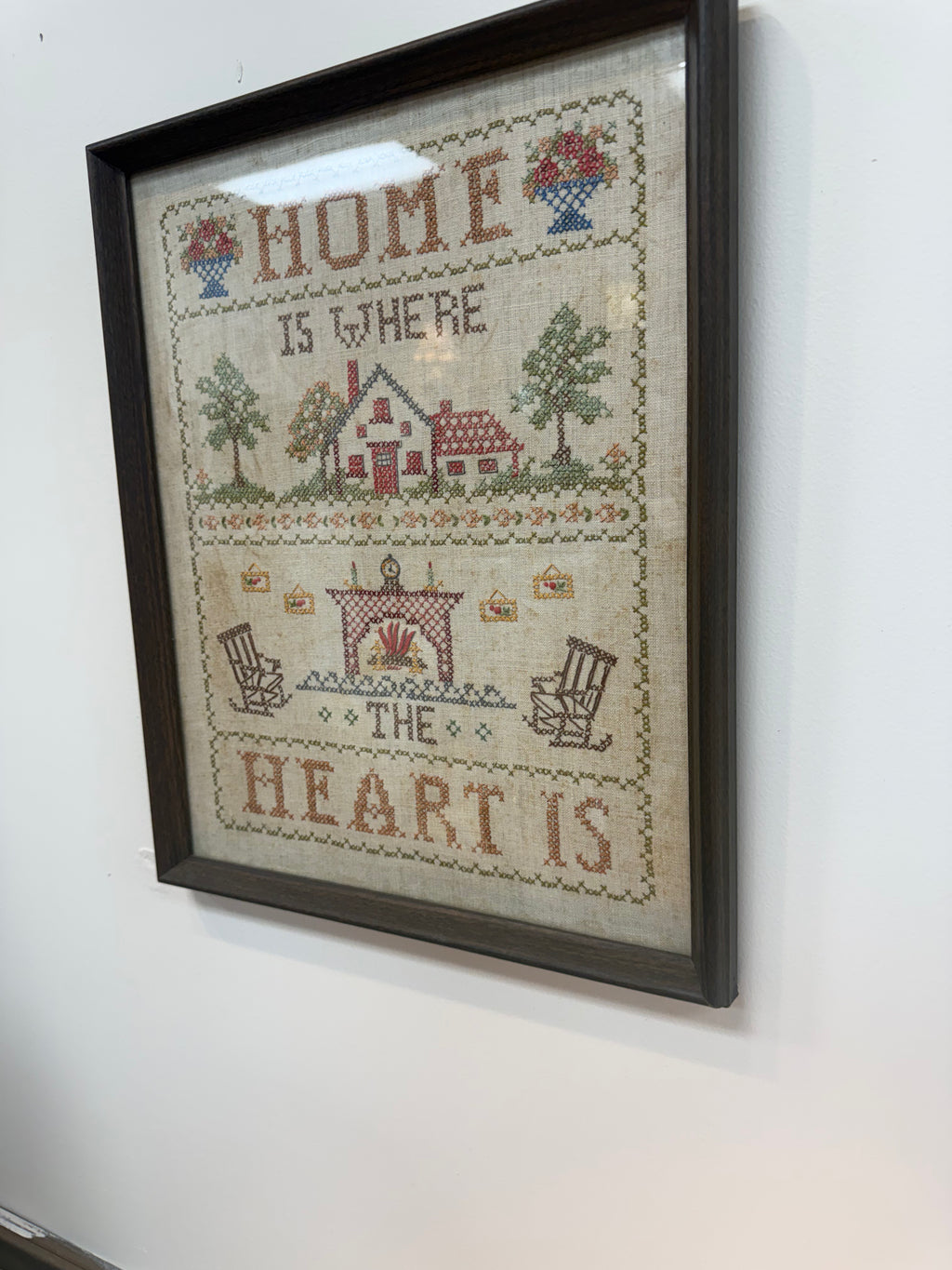 Vintage Framed Cross Stitch