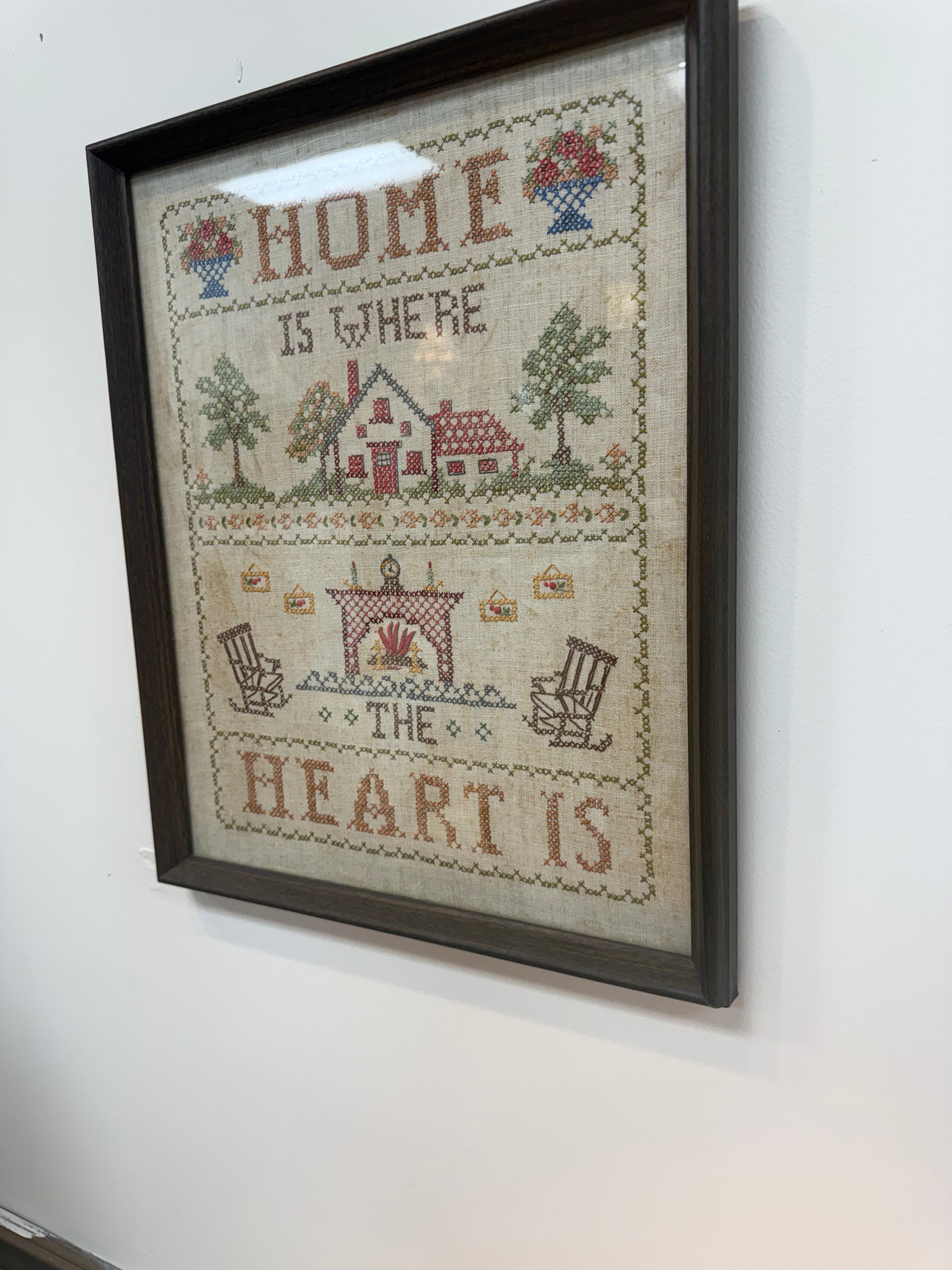 Vintage Framed Cross Stitch